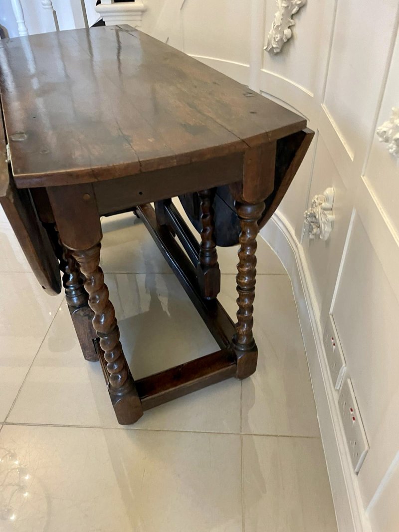 Antique 17th Century Oak Gateleg Table - Image 12